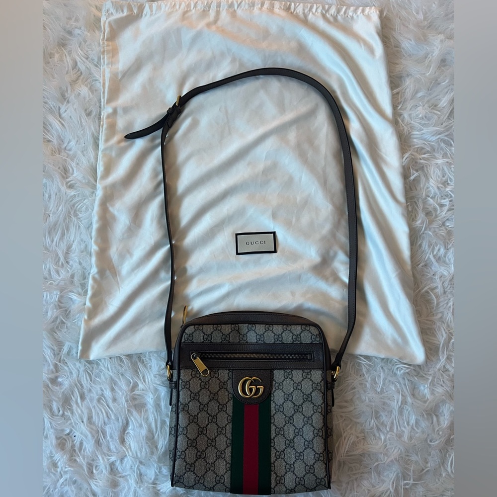 Gucci Ophidia Messenger Bag GG Coated Canvas